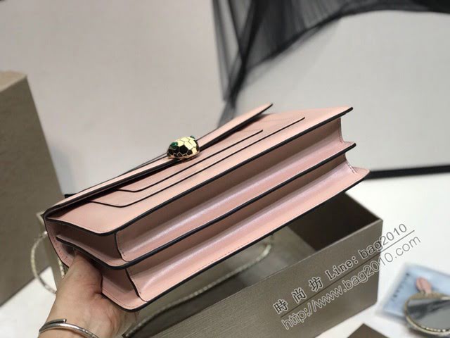 Bvlgari女包 寶格麗經典爆款女士鏈條肩背包 Serpenti雙層琺瑯蛇頭包 B35362  fyd1503